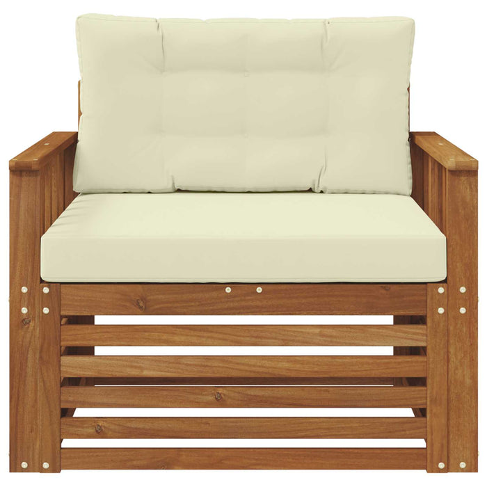 Sofa cu Brațe Lemn de acacia solid și poliester natural - WALTI WALTI