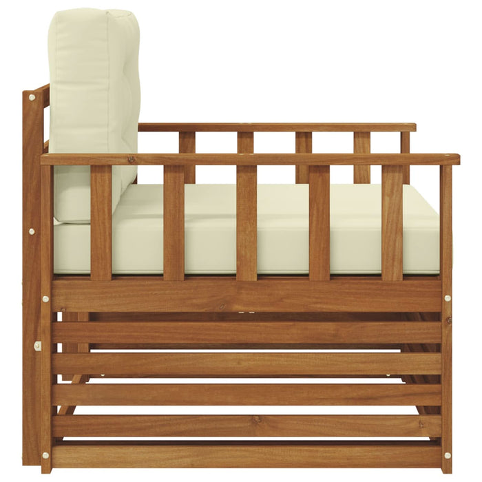 Sofa cu Brațe Lemn de acacia solid și poliester natural - WALTI WALTI
