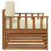 Sofa cu Brațe Lemn de acacia solid și poliester natural - WALTI WALTI