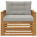 Sofa cu Brațe Lemn de acacia solid și poliester natural - WALTI WALTI