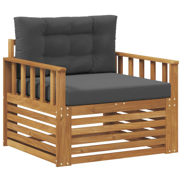 Sofa cu Brațe Lemn de acacia solid și poliester natural - WALTI WALTI