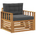 Sofa cu Brațe Lemn de acacia solid și poliester natural - WALTI WALTI