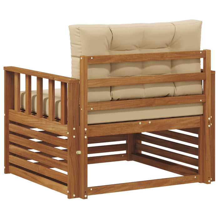 Sofa cu Brațe Lemn de acacia solid și poliester natural - WALTI WALTI