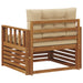 Sofa cu Brațe Lemn de acacia solid și poliester natural - WALTI WALTI