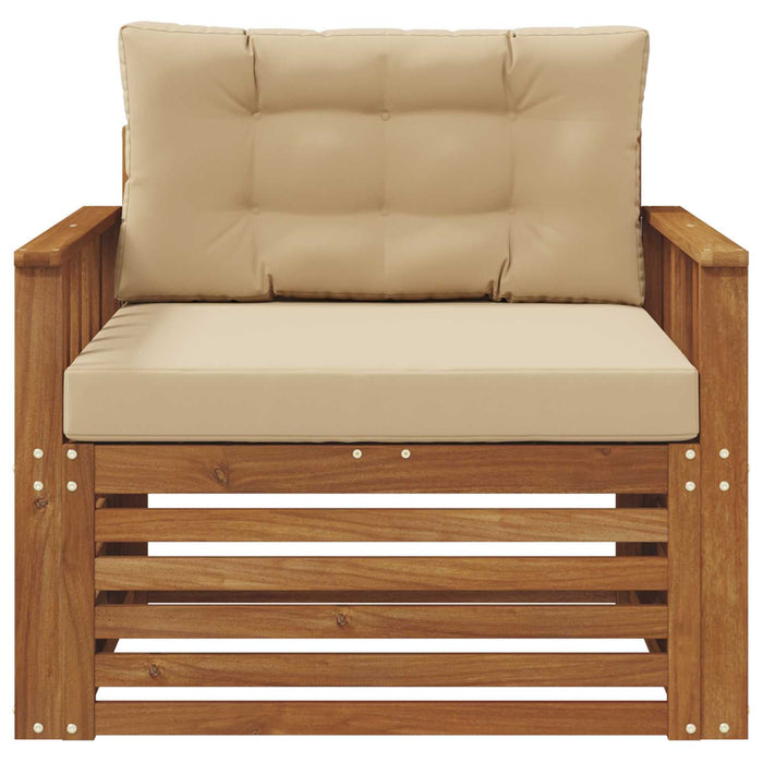 Sofa cu Brațe Lemn de acacia solid și poliester natural - WALTI WALTI