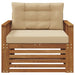 Sofa cu Brațe Lemn de acacia solid și poliester natural - WALTI WALTI