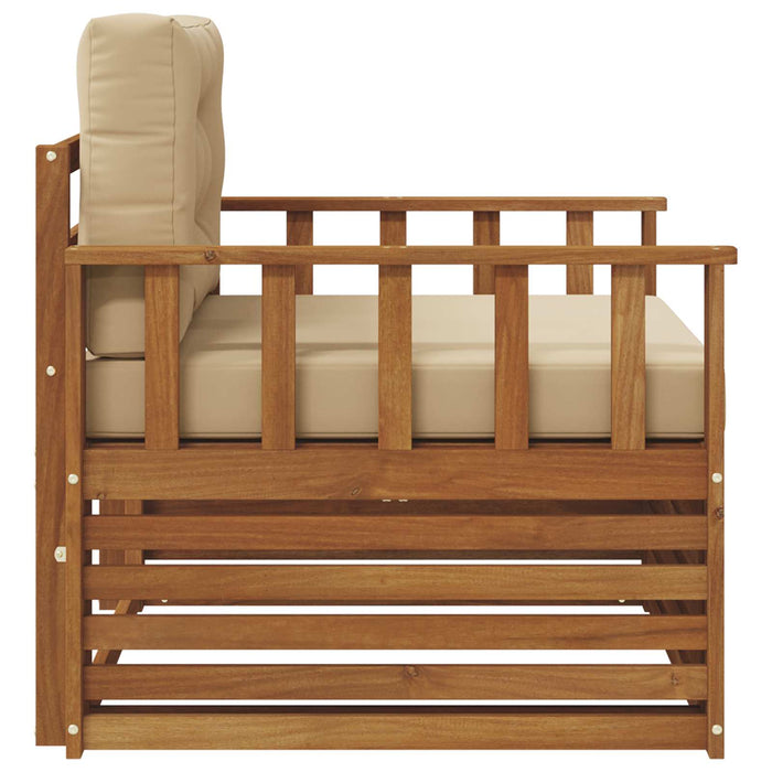 Sofa cu Brațe Lemn de acacia solid și poliester natural - WALTI WALTI