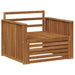 2 Bucată Sofa cu Brațe Lemn Solid de Acacia natural - WALTI WALTI