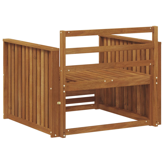 2 Bucată Sofa cu Brațe Lemn Solid de Acacia natural - WALTI WALTI