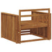 2 Bucată Sofa cu Brațe Lemn Solid de Acacia natural - WALTI WALTI