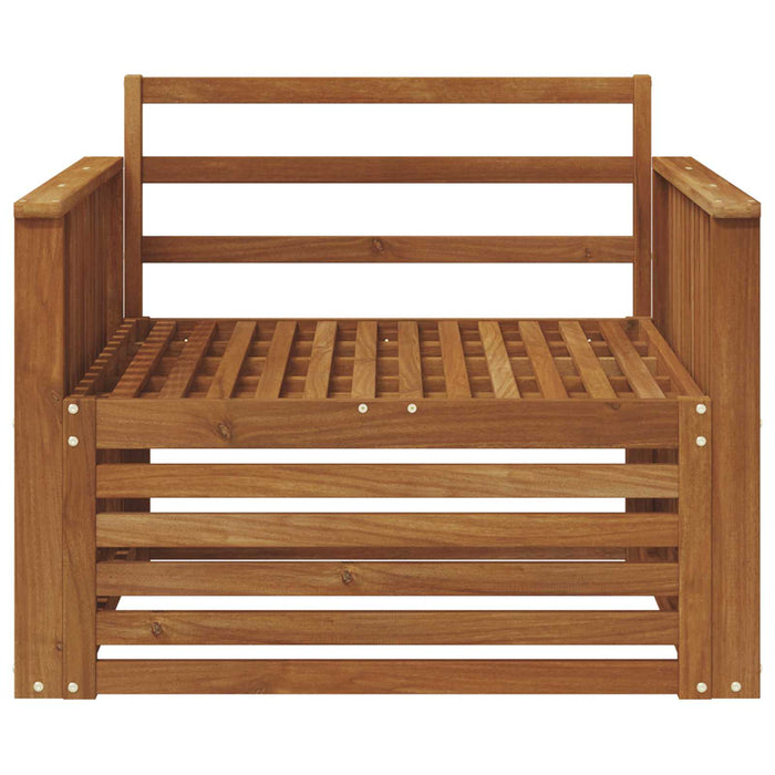 2 Bucată Sofa cu Brațe Lemn Solid de Acacia natural - WALTI WALTI