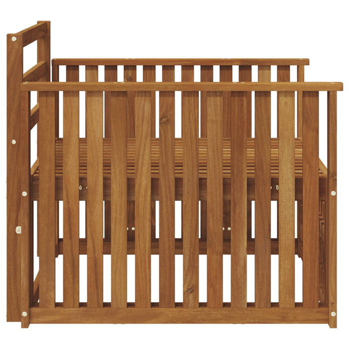 2 Bucată Sofa cu Brațe Lemn Solid de Acacia natural - WALTI WALTI