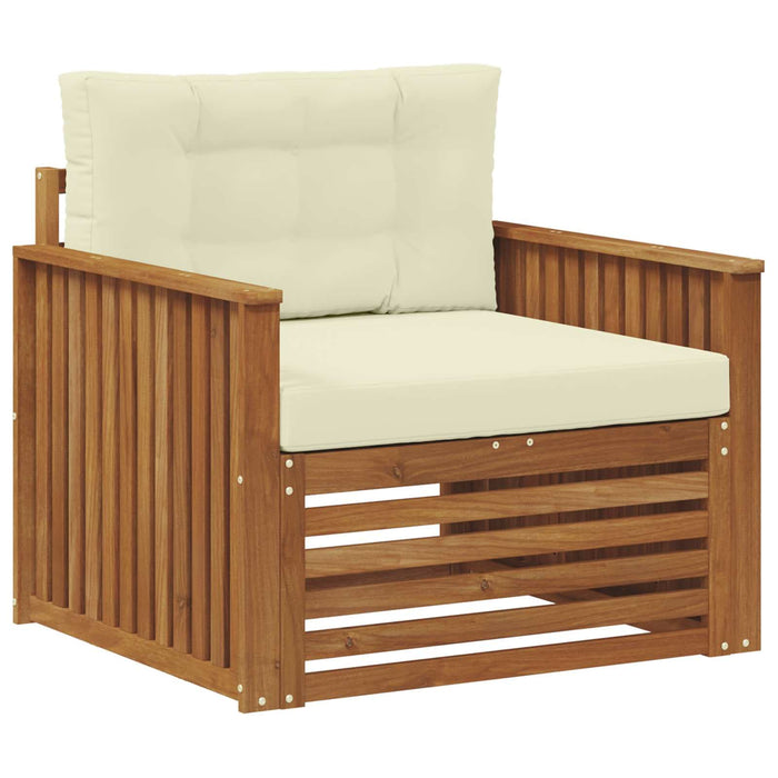 Sofa cu Brațe Lemn de acacia solid și poliester natural - WALTI WALTI