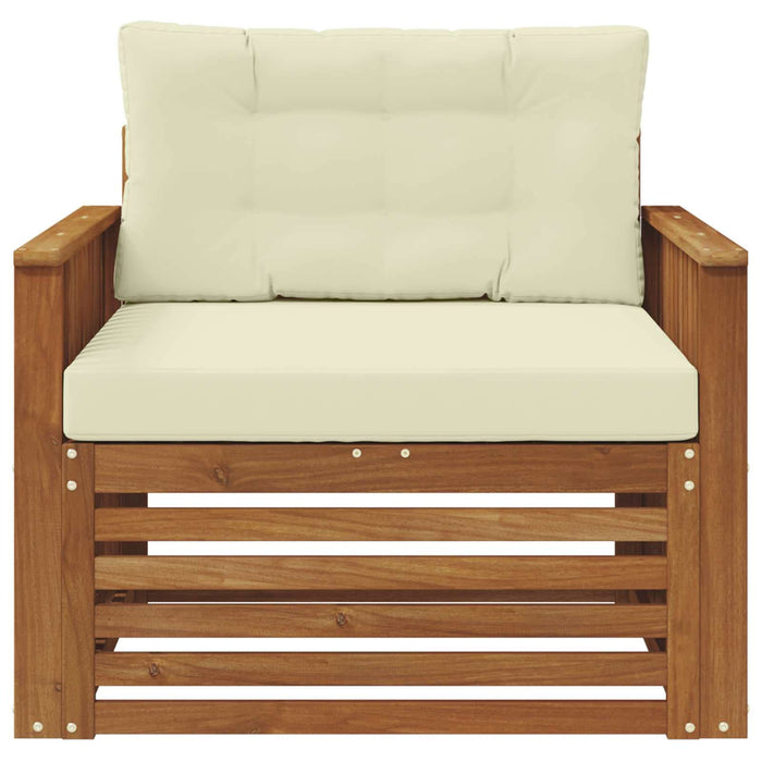 Sofa cu Brațe Lemn de acacia solid și poliester natural - WALTI WALTI