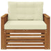 Sofa cu Brațe Lemn de acacia solid și poliester natural - WALTI WALTI