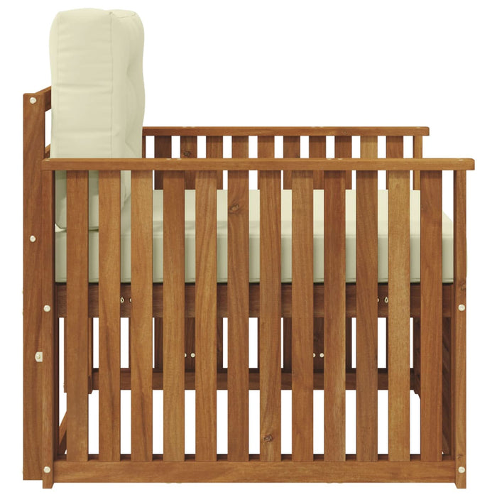 Sofa cu Brațe Lemn de acacia solid și poliester natural - WALTI WALTI