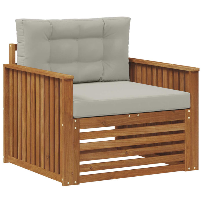 Sofa cu Brațe Lemn de acacia solid și poliester natural - WALTI WALTI