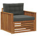 Sofa cu Brațe Lemn de acacia solid și poliester natural - WALTI WALTI