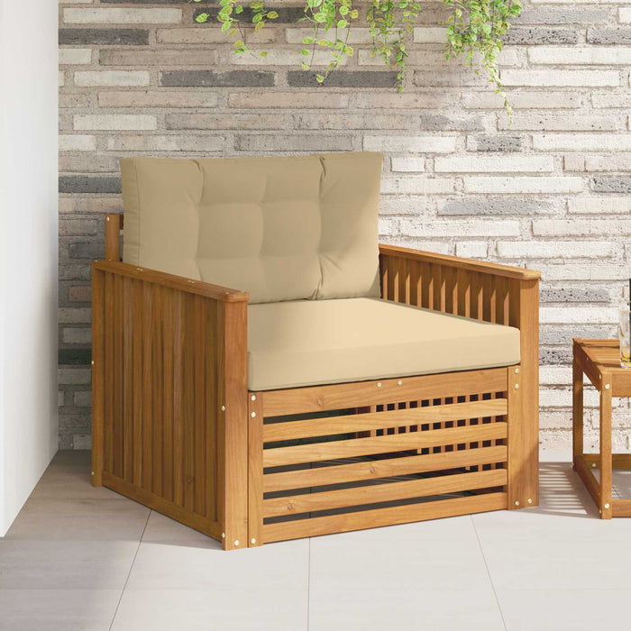 Sofa cu Brațe Lemn de acacia solid și poliester natural - WALTI WALTI