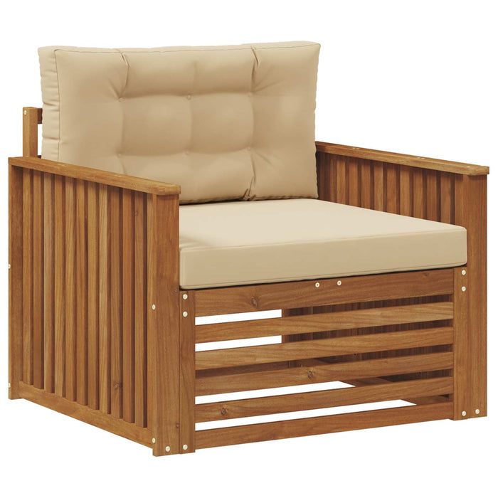 Sofa cu Brațe Lemn de acacia solid și poliester natural - WALTI WALTI