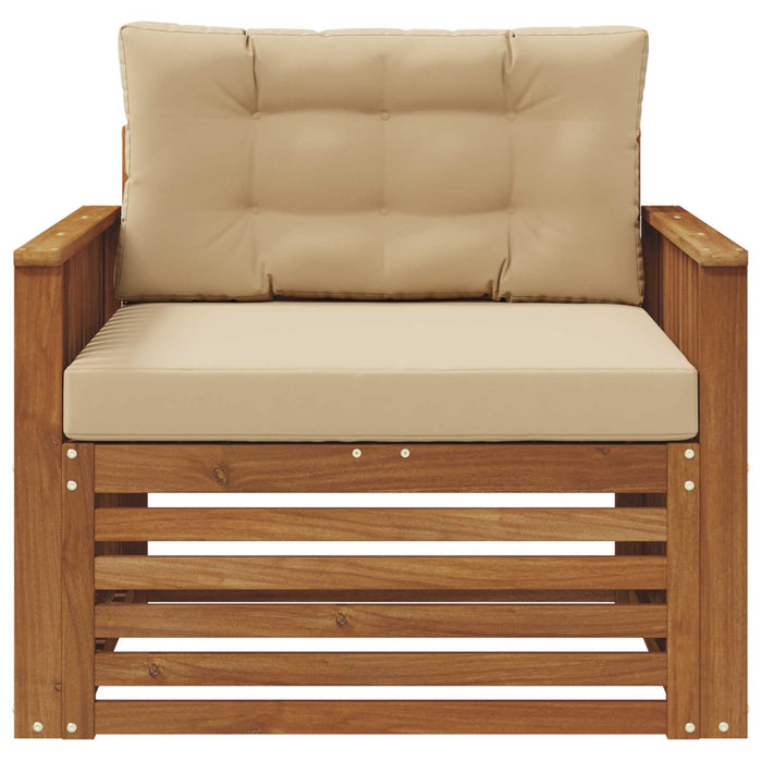 Sofa cu Brațe Lemn de acacia solid și poliester natural - WALTI WALTI