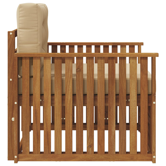 Sofa cu Brațe Lemn de acacia solid și poliester natural - WALTI WALTI