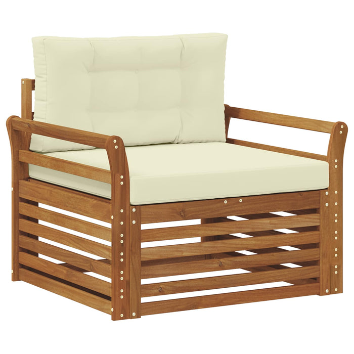 Sofa cu Brațe Lemn de acacia solid și poliester natural - WALTI WALTI