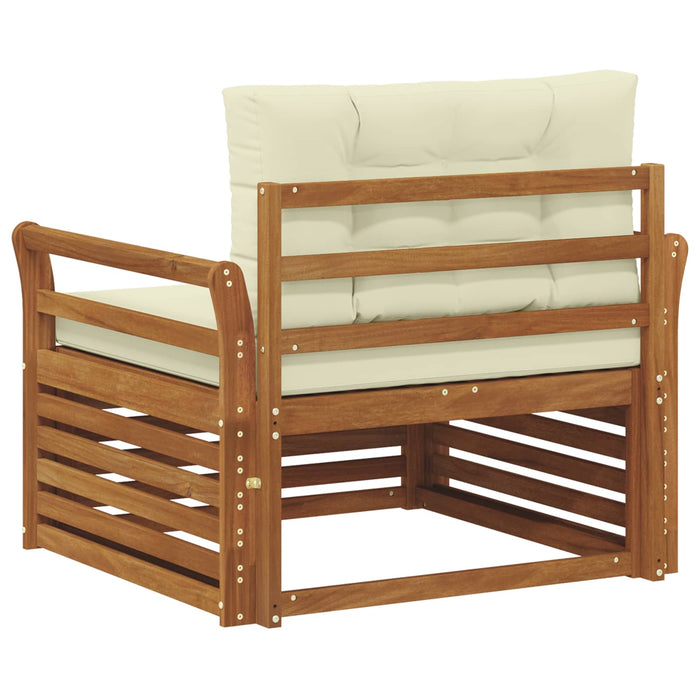 Sofa cu Brațe Lemn de acacia solid și poliester natural - WALTI WALTI