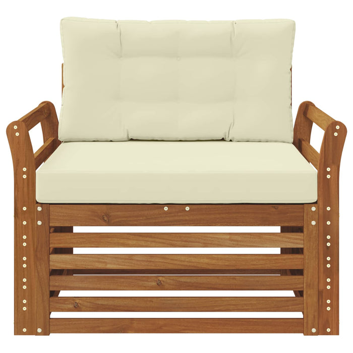 Sofa cu Brațe Lemn de acacia solid și poliester natural - WALTI WALTI