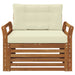 Sofa cu Brațe Lemn de acacia solid și poliester natural - WALTI WALTI
