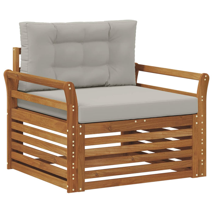 Sofa cu Brațe Lemn de acacia solid și poliester natural - WALTI WALTI