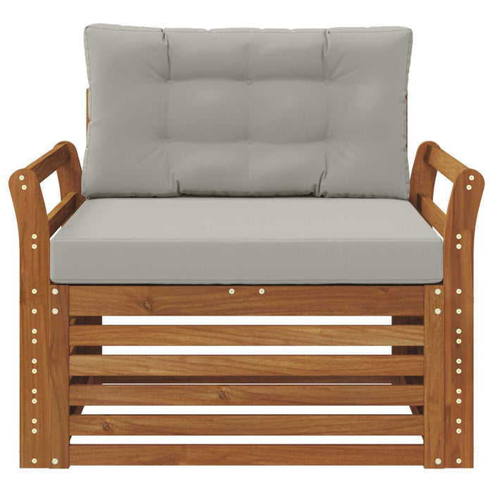 Sofa cu Brațe Lemn de acacia solid și poliester natural - WALTI WALTI