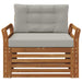 Sofa cu Brațe Lemn de acacia solid și poliester natural - WALTI WALTI