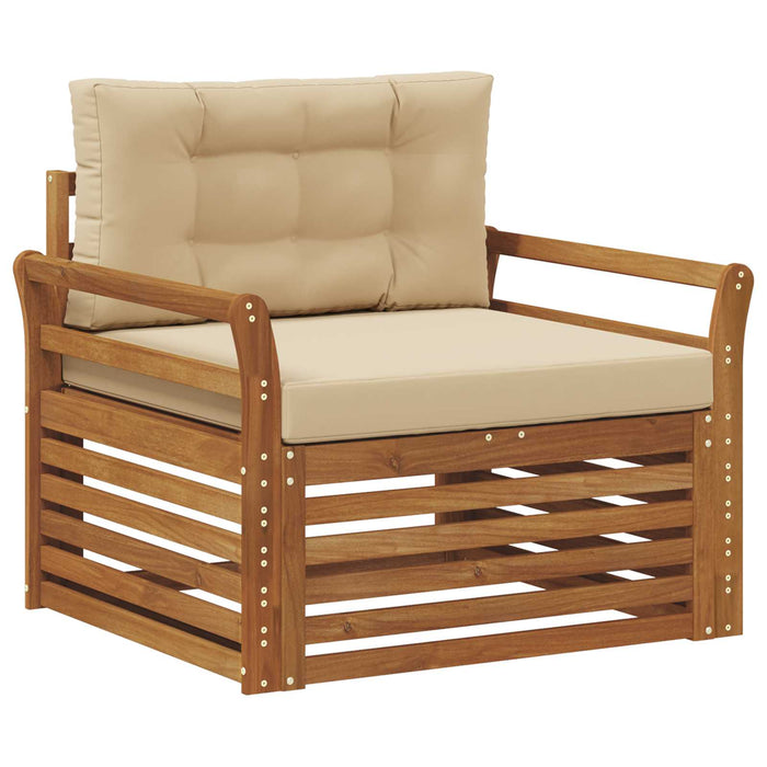 Set de canapele de exterior Lemn de acacia solid și poliester - WALTI WALTI