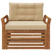 Set de canapele de exterior Lemn de acacia solid și poliester - WALTI WALTI
