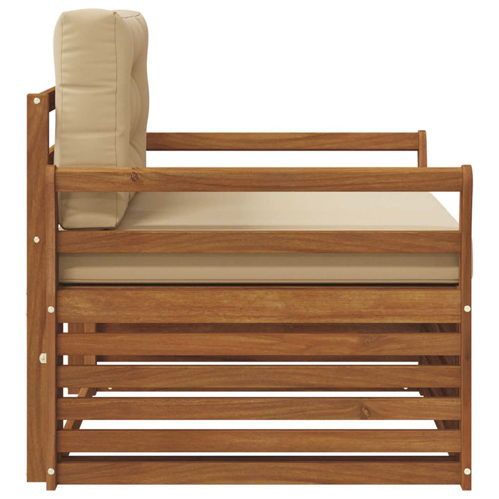 Set de canapele de exterior Lemn de acacia solid și poliester - WALTI WALTI