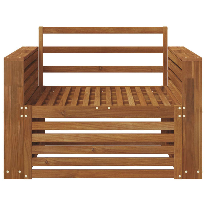 2 Bucată Sofa cu Brațe Lemn Solid de Acacia natural - WALTI WALTI