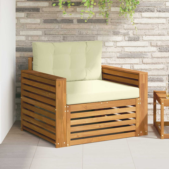 Set de canapele de exterior Lemn de acacia solid și poliester - WALTI WALTI