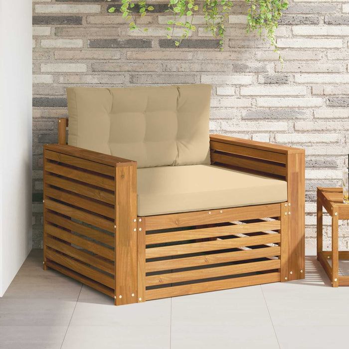 Set de canapele de exterior Lemn de acacia solid și poliester - WALTI WALTI