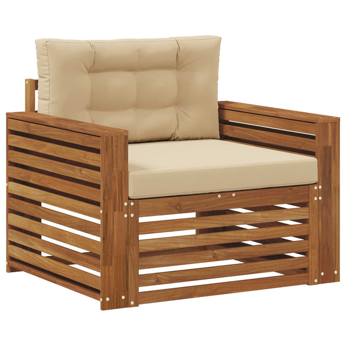 Set de canapele de exterior Lemn de acacia solid și poliester - WALTI WALTI
