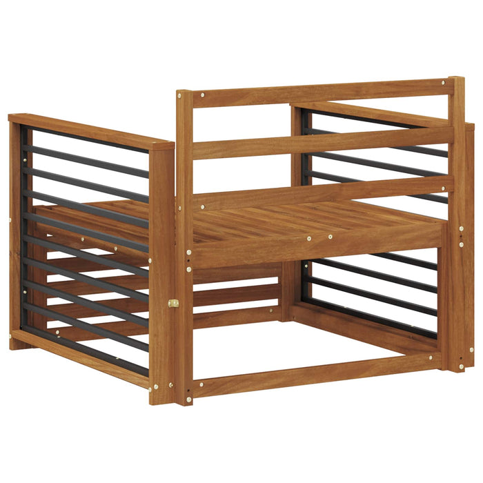 2 Bucată Sofa cu Brațe Lemn Solid de Acacia natural - WALTI WALTI