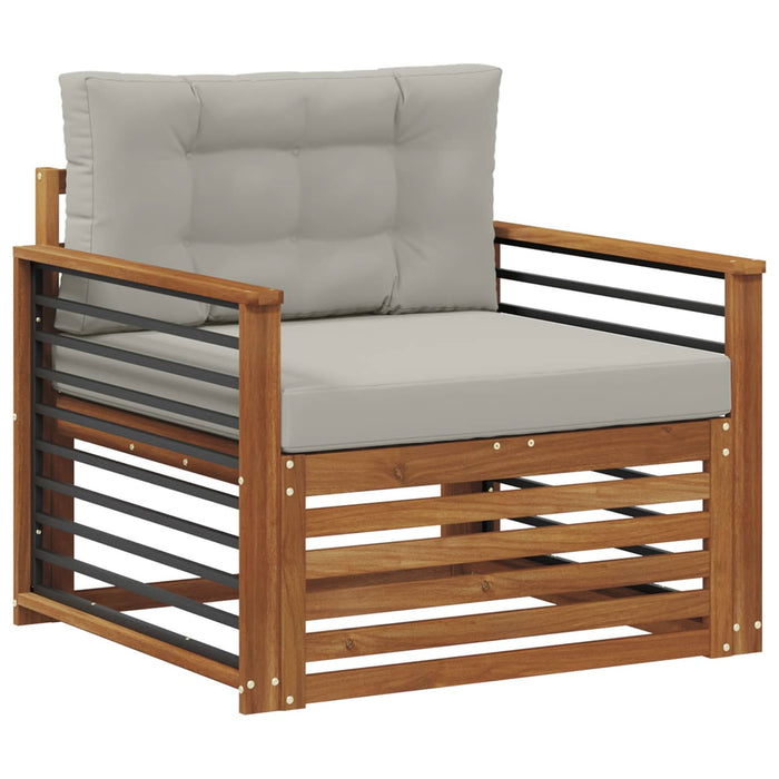 Set de canapele de exterior Lemn de acacia solid și poliester - WALTI WALTI