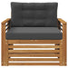 Set de canapele de exterior Lemn de acacia solid și poliester - WALTI WALTI