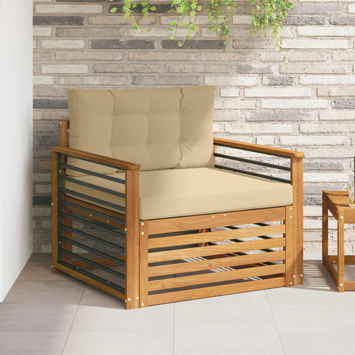 Set de canapele de exterior Lemn de acacia solid și poliester - WALTI WALTI