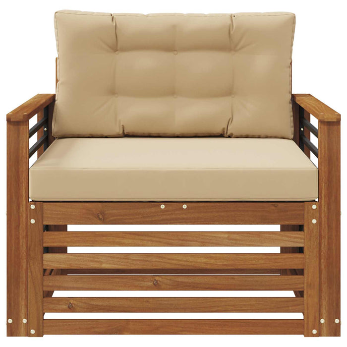 Set de canapele de exterior Lemn de acacia solid și poliester - WALTI WALTI