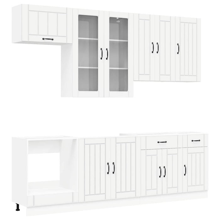 Unitate de bucătărie LUCCA 8 pcs Alb Lemn prelucrat WALTI