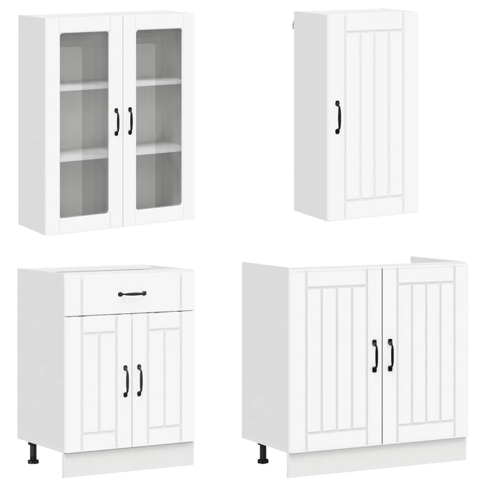 Unitate de bucătărie LUCCA 8 pcs Alb Lemn prelucrat WALTI