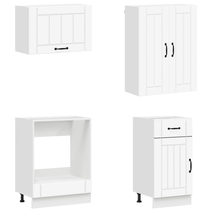 Unitate de bucătărie LUCCA 8 pcs Alb Lemn prelucrat WALTI