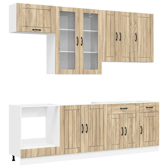 Unitate de bucătărie LUCCA 8 pcs Stejar Sonoma Lemn prelucrat WALTI