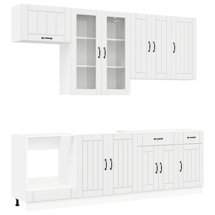 Unitate de bucătărie LUCCA 8 pcs Alb foarte lucios WALTI